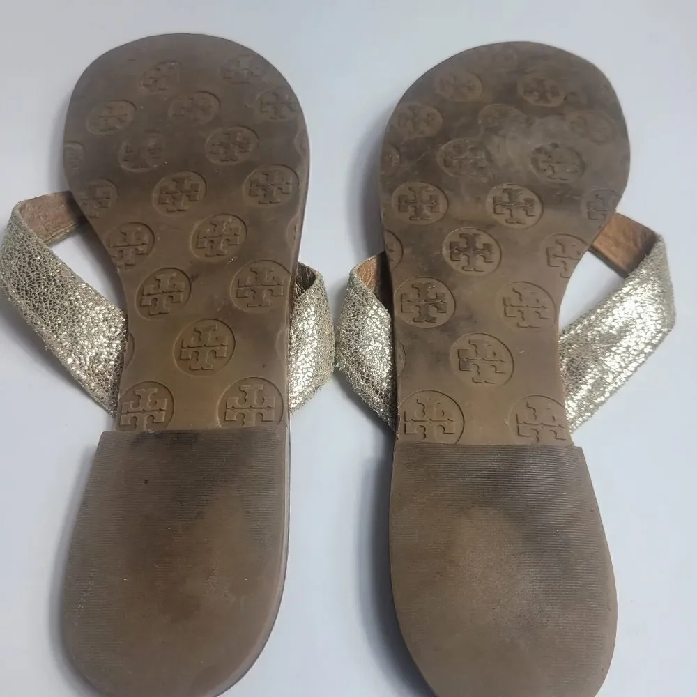 Tory Burch Thora Gold Metallic Sandals